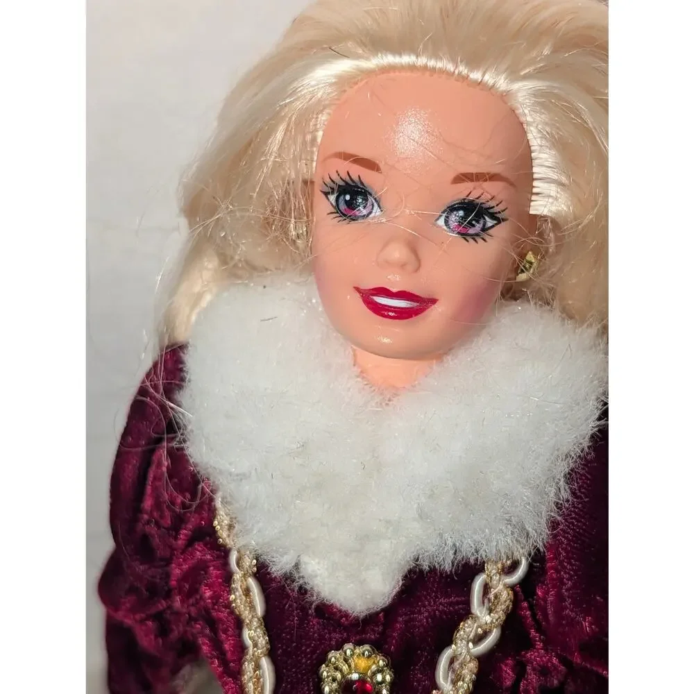 Vintage 1996 Holiday Barbie Doll Red Velvet Near Mint